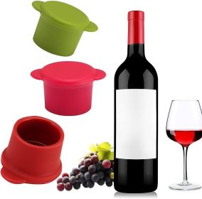 Wine Bottle Caps - Silicone Bottle Covers - Air-Tight Vacuum Seal - Wine Gifts for Women - Set of 4