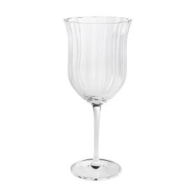 Colette 15-Ounce Scalloped Red Wine Glass, Clear