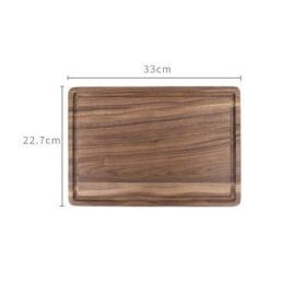 Black Walnut Wood Cutting Board Creative Whole Tray Fruit Chopping Cutting Board Wood Chopping Blocks For Kitchen (Option: Rectangular S)