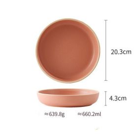 Pure Color Matte Ceramic Plate (Option: 9 Style)